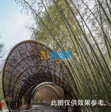 生态弧形竹构架图片