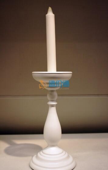 欧式风格田园家居工艺品礼品镂空烛台纯白蜡烛台太阳能台灯图片