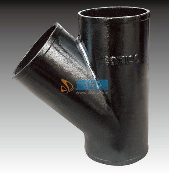 A型柔性机制铸铁管管件-T三通(小顺水三通)图片
